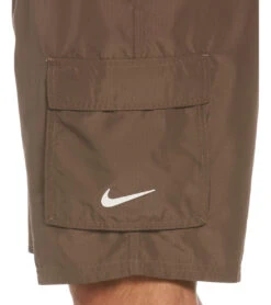 Nike Men's 20" Belted Packable Swim Trunks -Swimming Equipment Shop 8640921174184 ironstone 4a