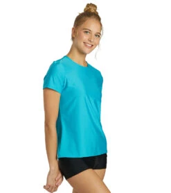 Sporti Women's S/S UPF 50+ Comfort Fit Rash Guard 24 Sporti Women's S/S UPF 50+ Comfort Fit Rash Guard -Swimming Equipment Shop 8641024262312 oceanblue 3a