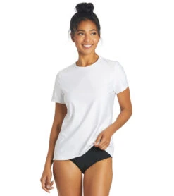 Sporti Women's S/S UPF 50+ Comfort Fit Rash Guard 33 Sporti Women's S/S UPF 50+ Comfort Fit Rash Guard -Swimming Equipment Shop 8641024262312 white