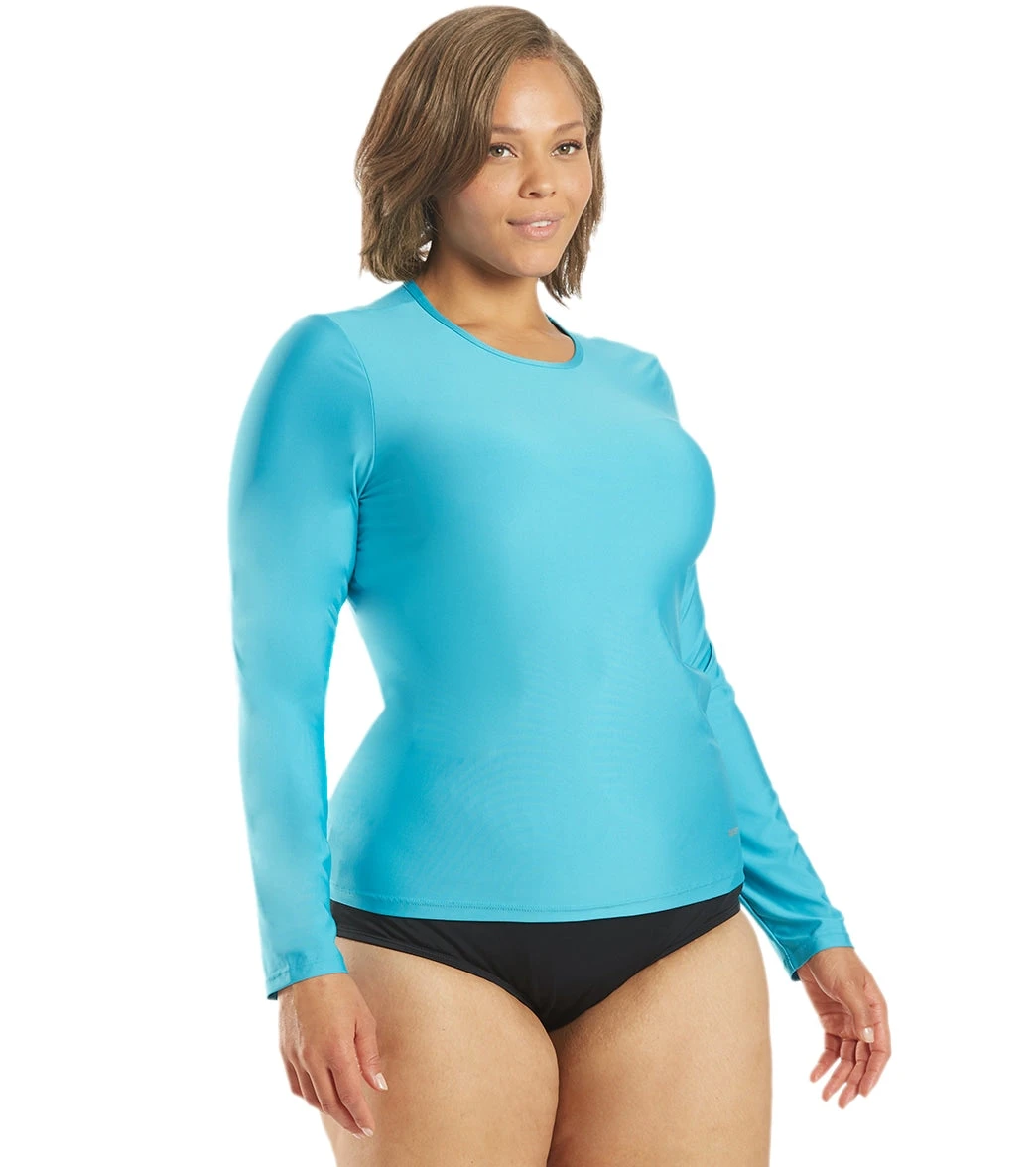 Sporti Women's Plus Size L/S UPF 50+ Comfort Fit Rash Guard 4 Sporti Women's Plus Size L/S UPF 50+ Comfort Fit Rash Guard - Image 2