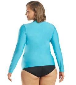 Sporti Women's Plus Size L/S UPF 50+ Comfort Fit Rash Guard 24 Sporti Women's Plus Size L/S UPF 50+ Comfort Fit Rash Guard -Swimming Equipment Shop 8641029636264 oceanblue 3a