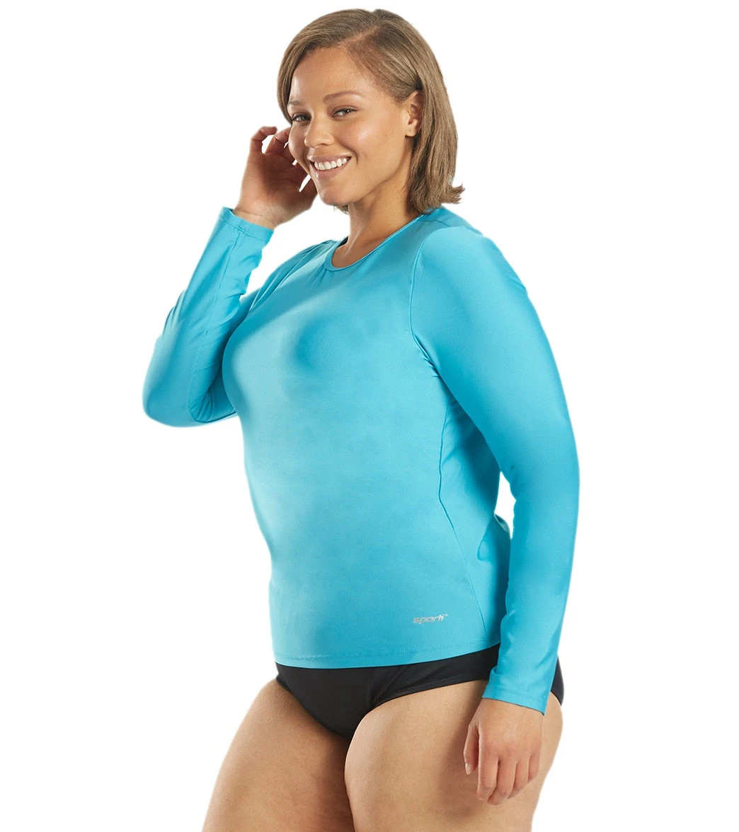 Sporti Women's Plus Size L/S UPF 50+ Comfort Fit Rash Guard 7 Sporti Women's Plus Size L/S UPF 50+ Comfort Fit Rash Guard - Image 5