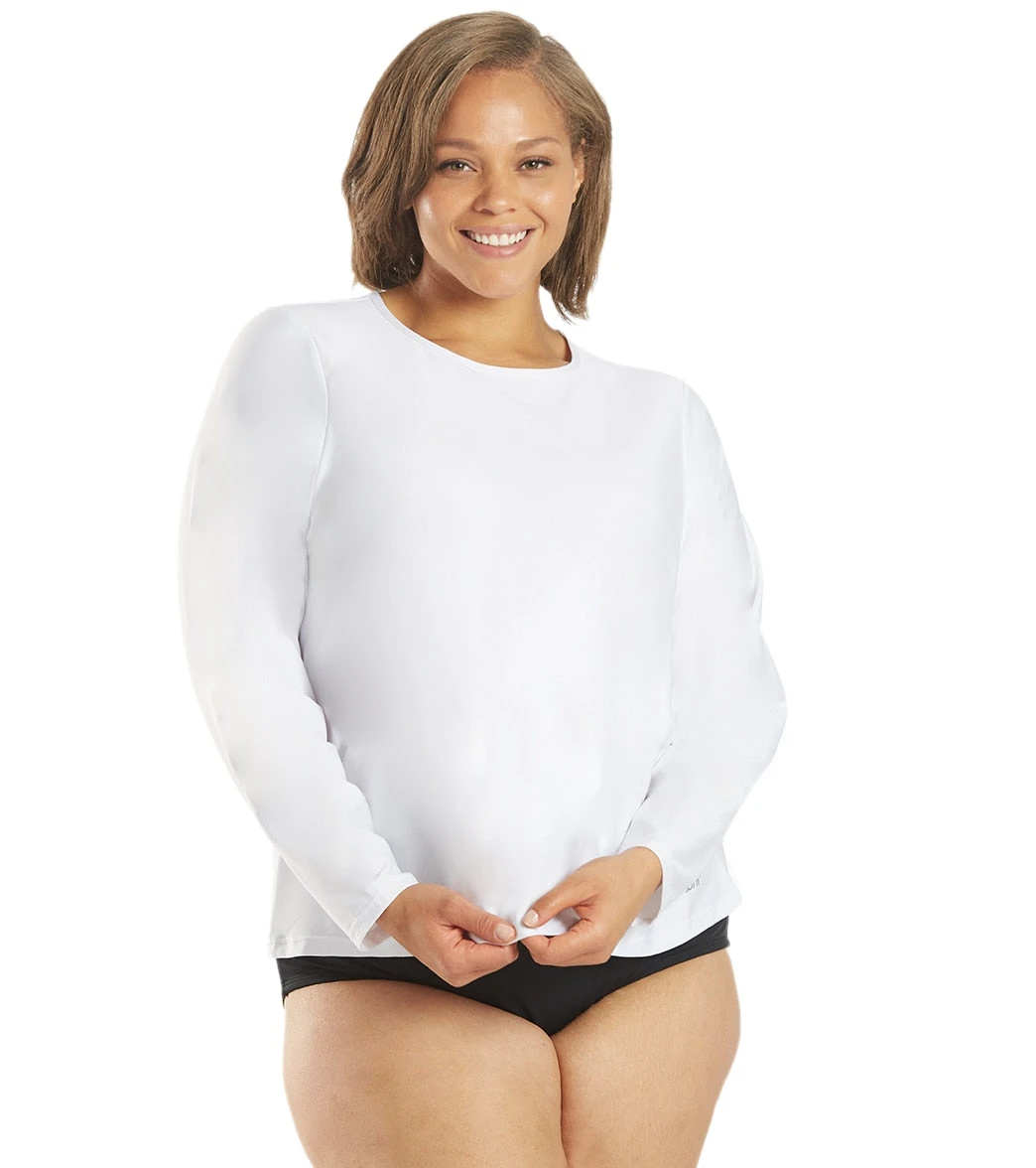 Sporti Women's Plus Size L/S UPF 50+ Comfort Fit Rash Guard 18 Sporti Women's Plus Size L/S UPF 50+ Comfort Fit Rash Guard - Image 16