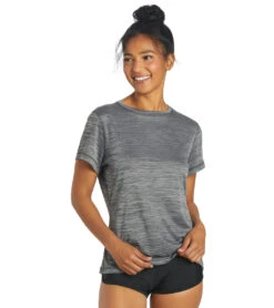 Sporti Women's S/S Hybrid UPF 50+ Sun Shirt -Swimming Equipment Shop 8641052934312 black 2a