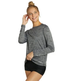 Sporti Women's L/S Hybrid UPF 50+ Sun Shirt -Swimming Equipment Shop 8641052999848 black 3a