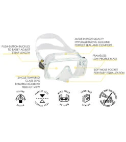 Cressi SF1 Frameless Scuba Mask 27 Cressi SF1 Frameless Scuba Mask -Swimming Equipment Shop 8641055162536 clear 4a
