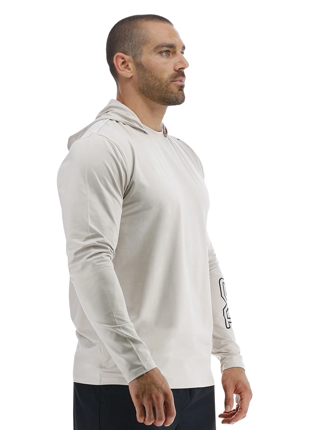 TYR Men's SunDefense Long Sleeve Hooded Swim Shirt 8 TYR Men's SunDefense Long Sleeve Hooded Swim Shirt - Image 6
