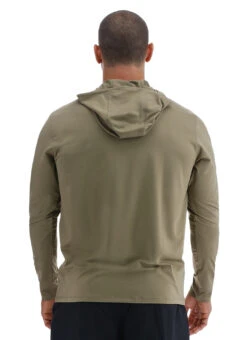 TYR Men's SunDefense Long Sleeve Hooded Swim Shirt 36 TYR Men's SunDefense Long Sleeve Hooded Swim Shirt -Swimming Equipment Shop 8641236304040 duskygreen 3a