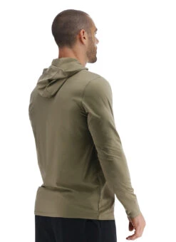 TYR Men's SunDefense Long Sleeve Hooded Swim Shirt 37 TYR Men's SunDefense Long Sleeve Hooded Swim Shirt -Swimming Equipment Shop 8641236304040 duskygreen 4a