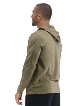 TYR Men's SunDefense Long Sleeve Hooded Swim Shirt 39 TYR Men's SunDefense Long Sleeve Hooded Swim Shirt -Swimming Equipment Shop 8641236304040 duskygreen 6a