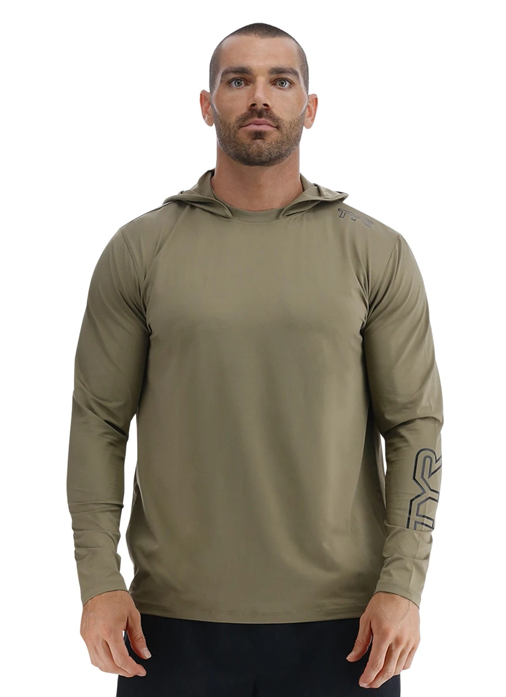 TYR Men's SunDefense Long Sleeve Hooded Swim Shirt 22 TYR Men's SunDefense Long Sleeve Hooded Swim Shirt - Image 20