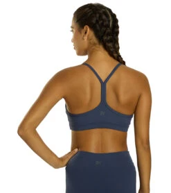 Everyday Yoga Delight Solid Racer Back Sports Bra -Swimming Equipment Shop 8641266843816 midnightblue 1a