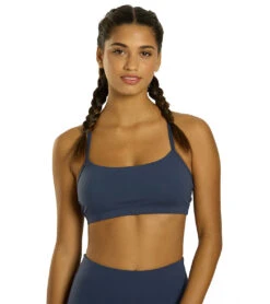 Everyday Yoga Delight Solid Racer Back Sports Bra -Swimming Equipment Shop 8641266843816 midnightblue 2a