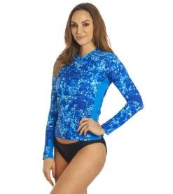 EQ Swimwear Women's Splash Rash Guard 16 EQ Swimwear Women's Splash Rash Guard -Swimming Equipment Shop 8641357054120 blue 5a