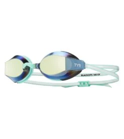 TYR Black Ops 140 EV Racing Mirrored Femme Fit Goggle -Swimming Equipment Shop 8641445494952 goldmintwhite 1a