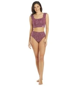 Nike Women's Adventure Reversible High Waist Bikini Bottom 33 Nike Women's Adventure Reversible High Waist Bikini Bottom -Swimming Equipment Shop 8641561526440 sangria 4a