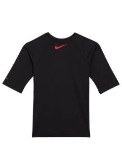 Nike Boys' Octologo Short Sleeve Hydroguard (Big Kid) -Swimming Equipment Shop 8641572077736 black 2a