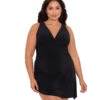 Magicsuit By Miraclesuit Women's Plus Size Celine Swim Dress -Swimming Equipment Shop 8641628962984 black 1a