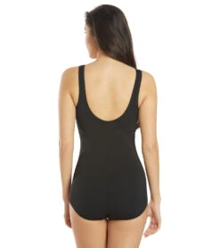 FINZ Women's Conservative Splice One Piece Swimsuit -Swimming Equipment Shop 8641830518952 blackpink 3a