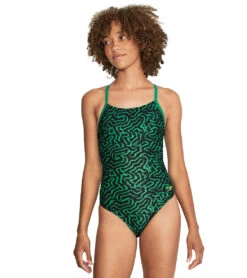 Speedo Women's Race Maze Flyback One Piece Swimsuit -Swimming Equipment Shop 8641886126248 speedogreen