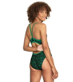 Speedo Women's Race Maze Flyback One Piece Swimsuit -Swimming Equipment Shop 8641886126248 speedogreen 3a