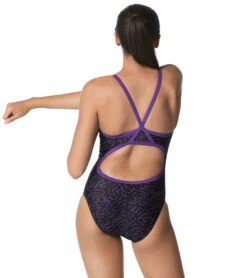 Speedo Women's Race Maze Flyback One Piece Swimsuit -Swimming Equipment Shop 8641886126248 speedopurple 3a