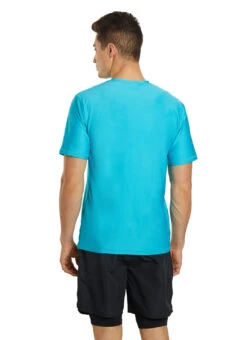 Sporti Men's S/S UPF 50+ Relax Fit II Swim Shirt -Swimming Equipment Shop 8641987346600 oceanblue 3a