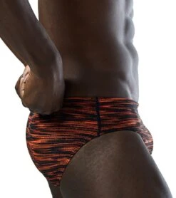 TYR Men's Fizzy Racer Brief Swimsuit 37 TYR Men's Fizzy Racer Brief Swimsuit -Swimming Equipment Shop 8642071232680 blackorange 6a