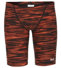TYR Boys' Fizzy Jammer Swimsuit 28 TYR Boys' Fizzy Jammer Swimsuit -Swimming Equipment Shop 8642071986344 blackorange 2a