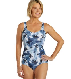 Sporti Sanibel Island Moderate Printed Sweetheart One Piece Swimsuit