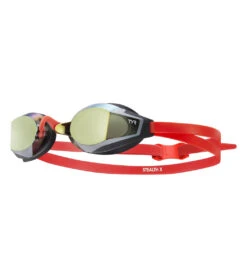 TYR Stealth-X Mirrored Racing Goggle -Swimming Equipment Shop 8642437841064 rainbowred 1a