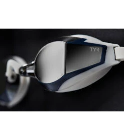 TYR Stealth-X Mirrored Racing Goggle -Swimming Equipment Shop 8642437841064 silverwhitewhite 2a