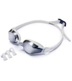 TYR Stealth-X Mirrored Racing Goggle -Swimming Equipment Shop 8642437841064 silverwhitewhite 4a