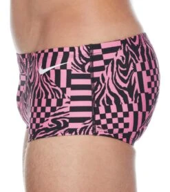 Nike Men's HydraStrong Multi Print Square Leg Swimsuit 25 Nike Men's HydraStrong Multi Print Square Leg Swimsuit -Swimming Equipment Shop 8642503114920 polarizedpink 4a