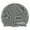 Sporti Checkmate Silicone Swim Cap -Swimming Equipment Shop 8642591326376 grey 1a