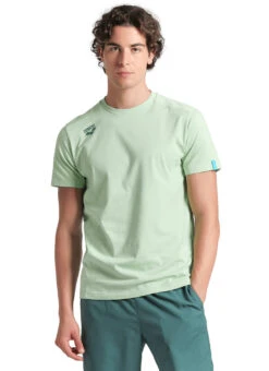 Arena Unisex Team Panel Short Sleeve T-Shirt -Swimming Equipment Shop 8642710143144 lightgreen 1a