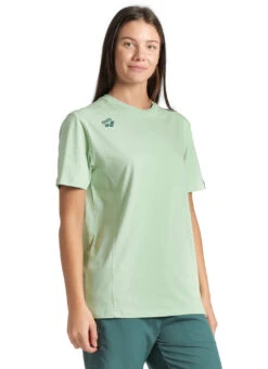 Arena Unisex Team Panel Short Sleeve T-Shirt -Swimming Equipment Shop 8642710143144 lightgreen 5a