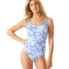 Tommy Bahama Women's Island Cays Abalone Reversible Lace Back One Piece Swimsuit 1 Tommy Bahama Women's Island Cays Abalone Reversible Lace Back One Piece Swimsuit -Swimming Equipment Shop 8642813165736 bluemondayheatherrev 1a
