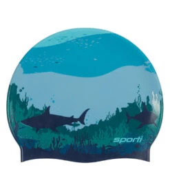 Sporti Sharkies Silicone Swim Cap