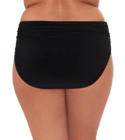 Magicsuit By Miraclesuit Plus Size Jersey Shirred Bikini Bottom -Swimming Equipment Shop 8644171104424 black 3a