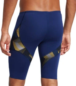 Speedo Men's Precision Jammer Swimsuit -Swimming Equipment Shop 8645514526888 teamnavygold 3a