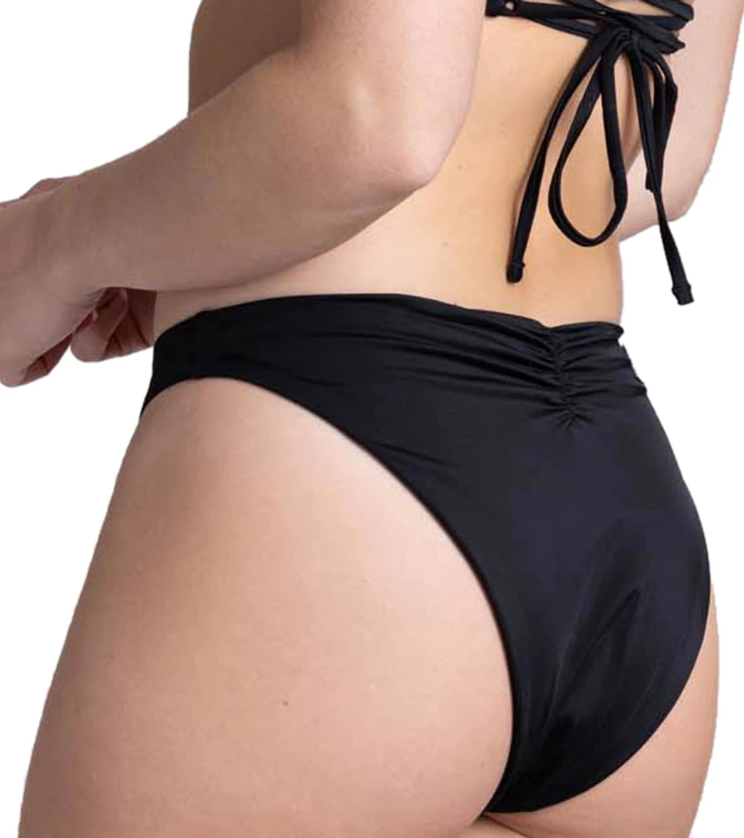 JOLYN Women's Mandy Solid Cinch Detail French Cut Bikini Bottom 4 JOLYN Women's Mandy Solid Cinch Detail French Cut Bikini Bottom - Image 2