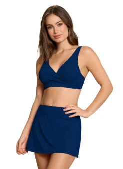 Jantzen Women's Avery Solid Skort -Swimming Equipment Shop 8645850464424 pantheonblue 3a