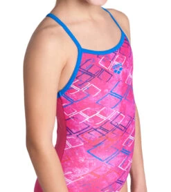 Arena Girls' Daly Light Drop Back One Piece Swimsuit -Swimming Equipment Shop 8645961580712 freakrosebluechina 4a