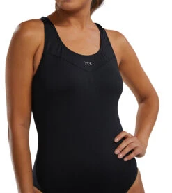 TYR Active Women's Racerback Controlfit Durafast Elite One Piece Swimsuit -Swimming Equipment Shop 8646219235496 black 5a