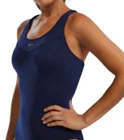TYR Active Women's Racerback Controlfit Durafast Elite One Piece Swimsuit -Swimming Equipment Shop 8646219235496 navy 6a