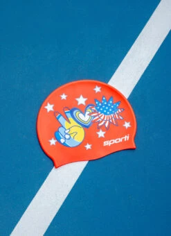 Sporti X Alex & Gretchen Walsh Peace Love & Swimming Silicone Swim Cap -Swimming Equipment Shop 8646283952296 2t