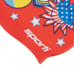 Sporti X Alex & Gretchen Walsh Peace Love & Swimming Silicone Swim Cap -Swimming Equipment Shop 8646283952296 peaceloveswimming 6a