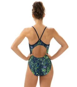 Dolfin Women's Reliance Forcefield V-Back One Piece Swimsuit 34 Dolfin Women's Reliance Forcefield V-Back One Piece Swimsuit -Swimming Equipment Shop 8646309609640 forcefieldbluegreen 2a