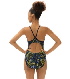 Dolfin Women's Reliance Forcefield V-Back One Piece Swimsuit 23 Dolfin Women's Reliance Forcefield V-Back One Piece Swimsuit -Swimming Equipment Shop 8646309609640 forcefieldnavygold 2a